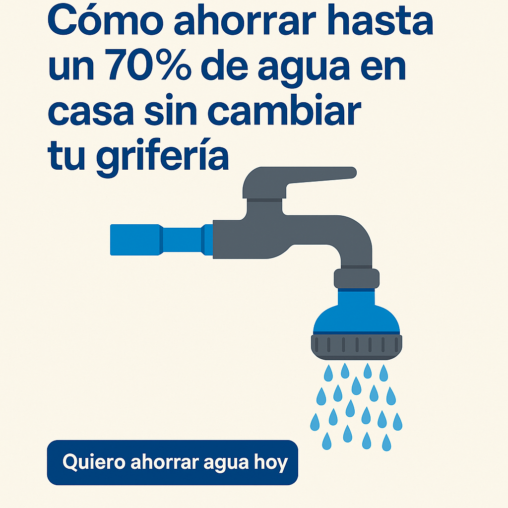 💧 Cómo ahorrar hasta un 70% de agua en casa sin cambiar tu grifería