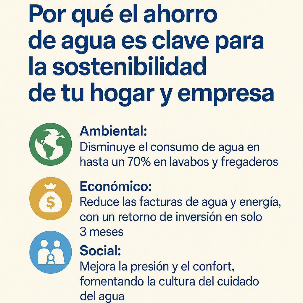 🌍 Por qué el ahorro de agua es clave para la sostenibilidad de tu hogar y empresa